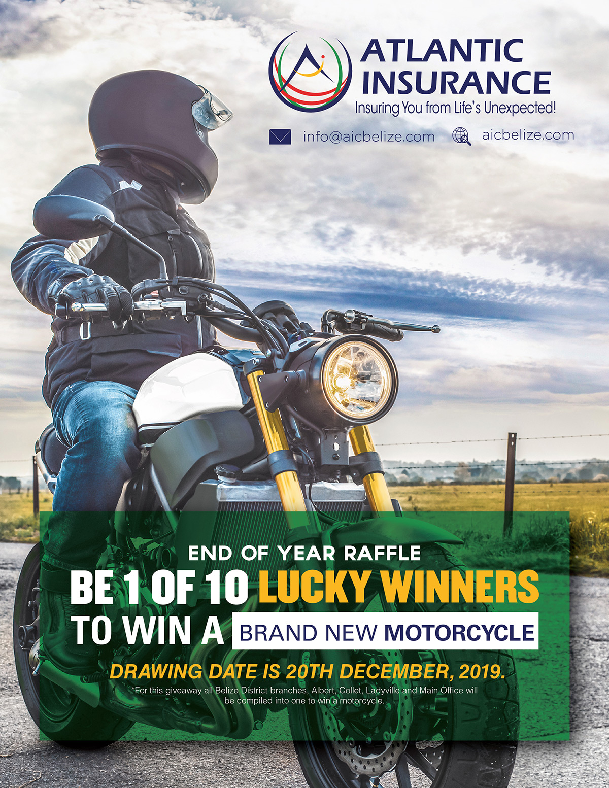 atlantic insurance motorcycle giveaway